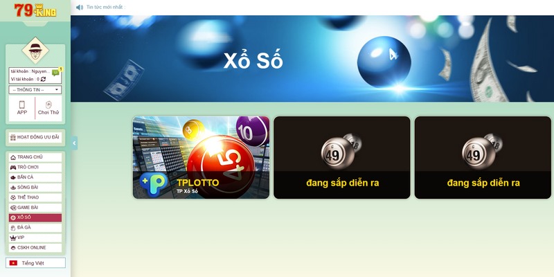 Tổng quan thông tin giới thiệu sảnh xổ số của 79King